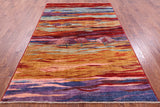 Tribal Persian Gabbeh Handmade Wool Rug - 5' 9" X 8' 10" - Golden Nile