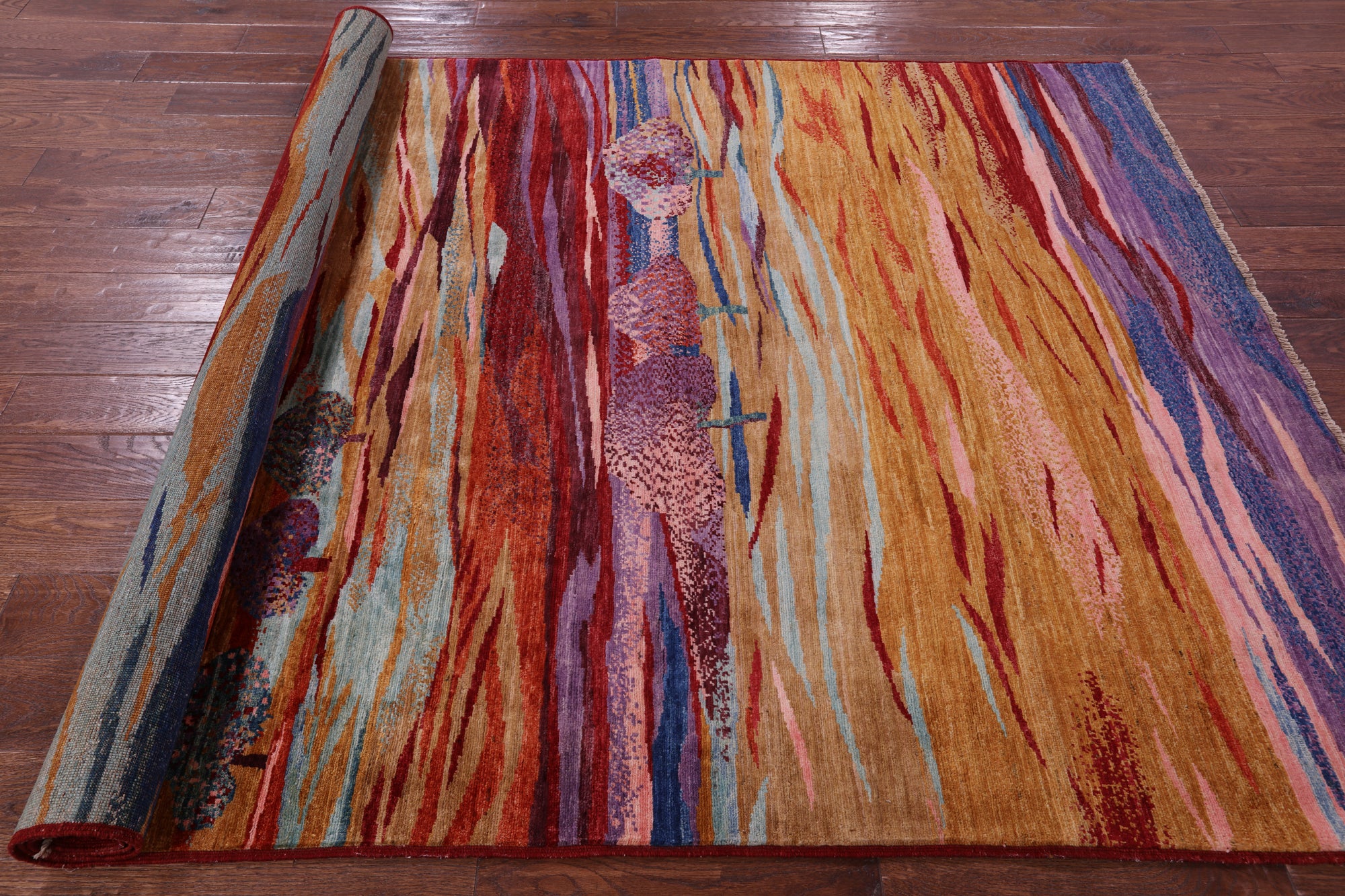 Tribal Persian Gabbeh Handmade Wool Rug - 5' 9" X 8' 10" - Golden Nile