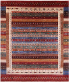 Persian Gabbeh Tribal Hand Knotted Wool Rug - 8' 3" X 9' 10" - Golden Nile