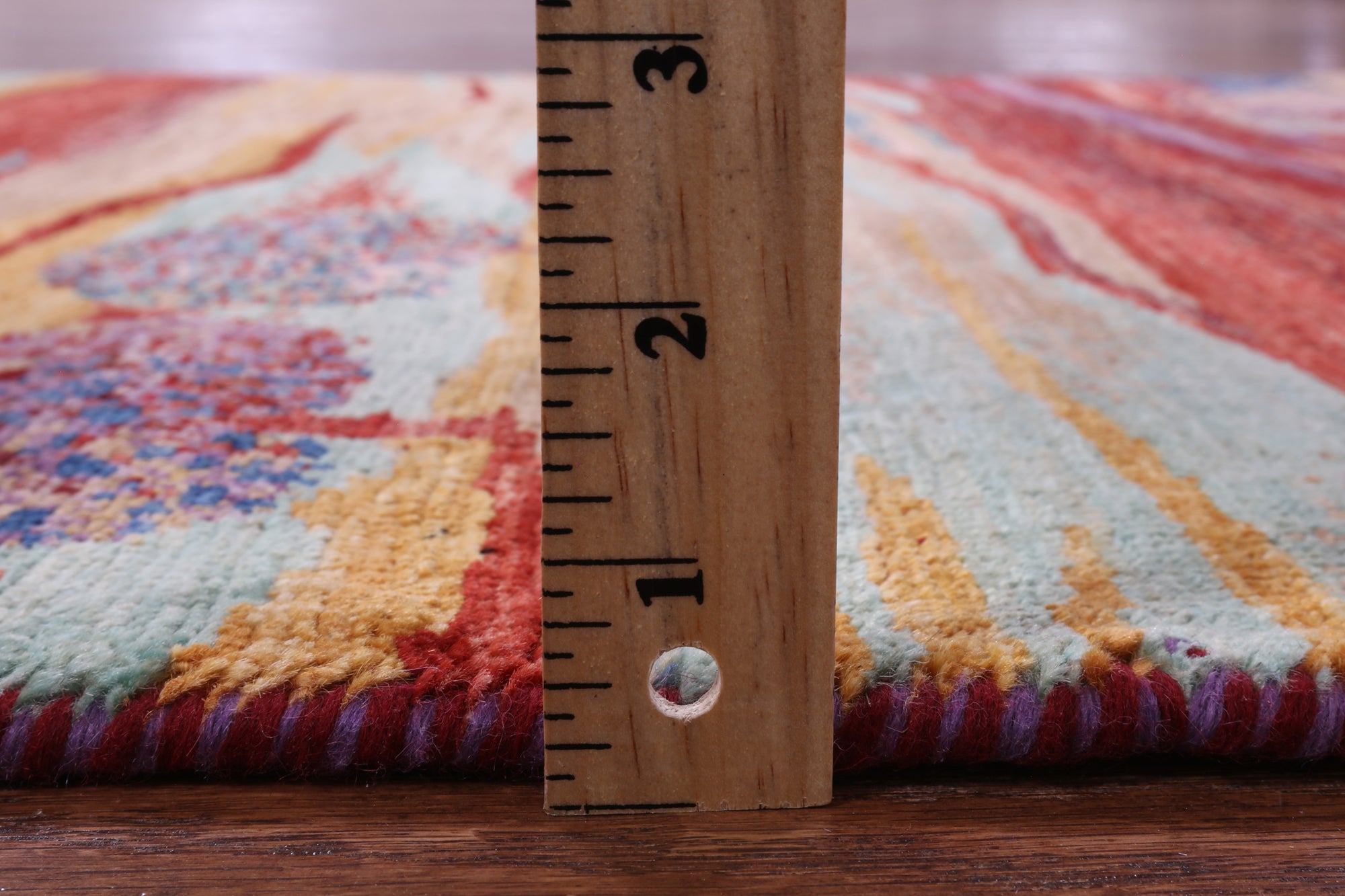 Tribal Persian Gabbeh Handmade Wool Rug - 3' 3" X 4' 10" - Golden Nile