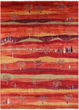 Persian Tribal Gabbeh Handmade Wool Rug - 9' 8" X 13' 5" - Golden Nile