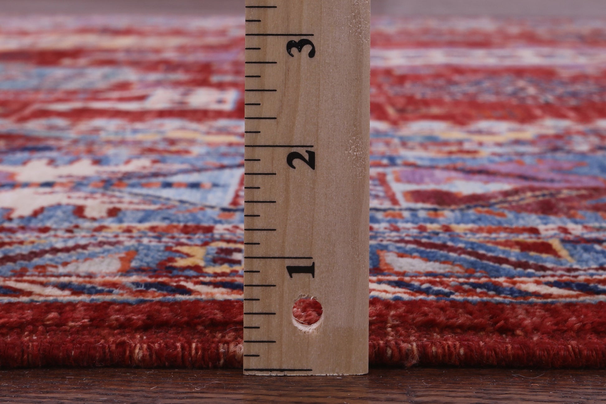 Red Persian Fine Serapi Hand Knotted Wool Rug - 6' 5" X 8' 0" - Golden Nile