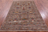 Peshawar Hand Knotted Wool Rug - 5' 7" X 8' 1" - Golden Nile