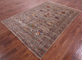 Peshawar Hand Knotted Wool Rug - 5' 7" X 8' 1" - Golden Nile