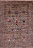 Peshawar Hand Knotted Wool Rug - 5' 7" X 8' 1" - Golden Nile