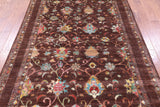 Brown Peshawar Hand Knotted Wool Rug - 5' 8" X 8' 1" - Golden Nile
