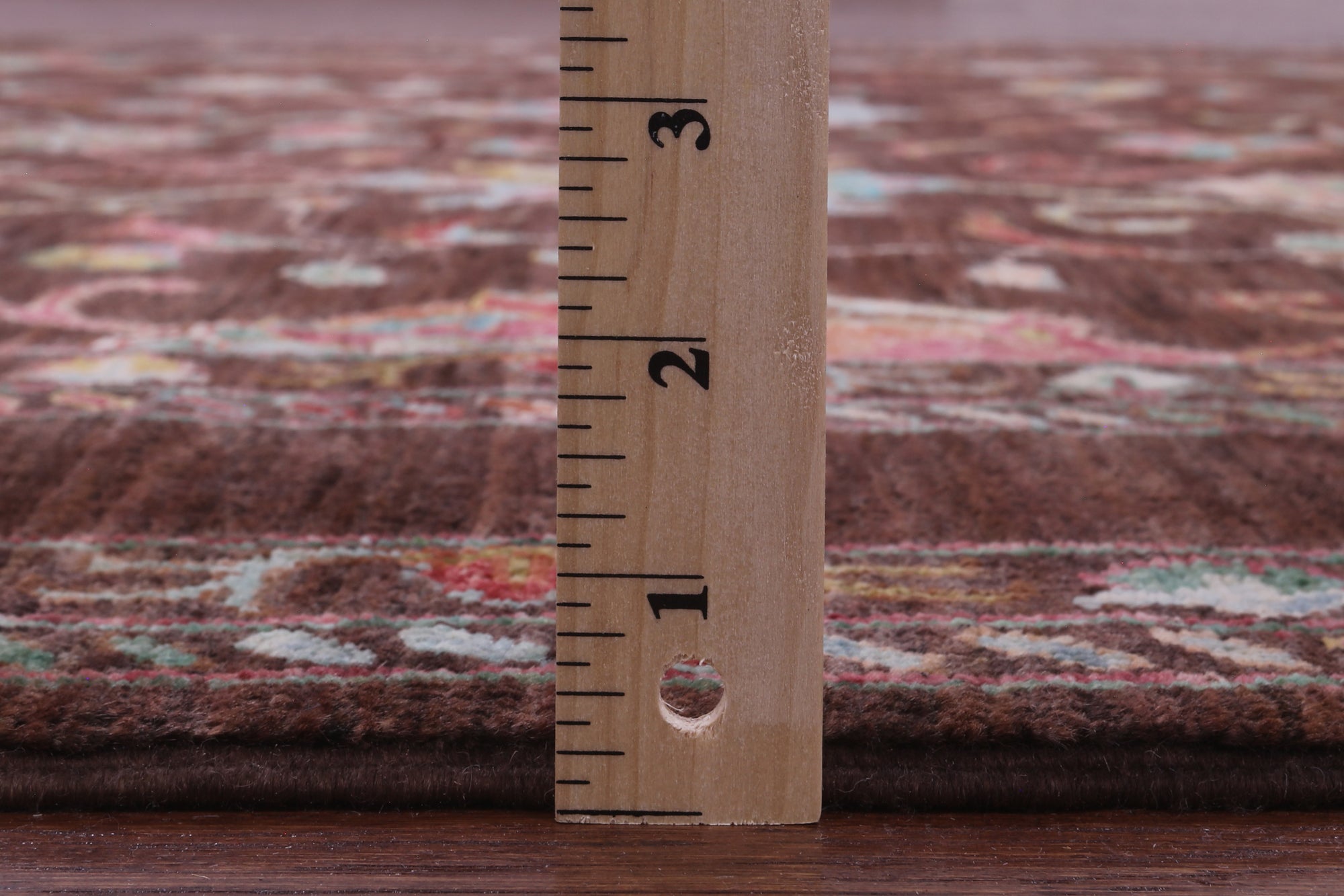 Brown Peshawar Hand Knotted Wool Rug - 5' 8" X 8' 1" - Golden Nile