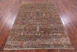 Peshawar Hand Knotted Wool Rug - 5' 8" X 7' 7" - Golden Nile