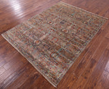 Peshawar Hand Knotted Wool Rug - 5' 8" X 7' 7" - Golden Nile