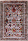 Peshawar Hand Knotted Wool Rug - 4' 1" X 5' 11" - Golden Nile
