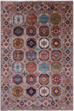 Turkmen Ersari Hand Knotted Wool Rug - 5' 7" X 8' 3" - Golden Nile