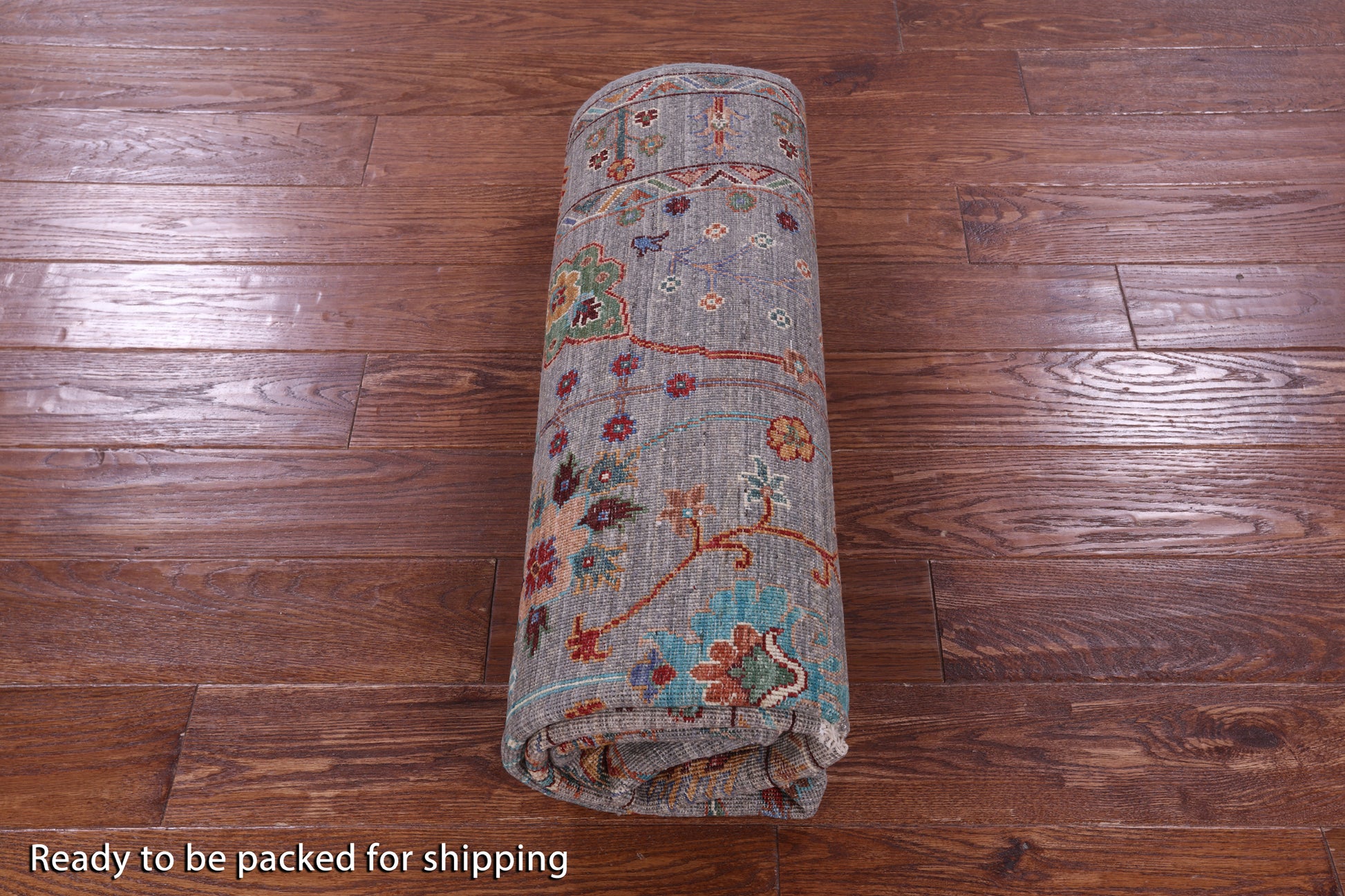 Grey Peshawar Hand Knotted Wool Rug - 4' 10" X 6' 9" - Golden Nile