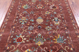 Brown Peshawar Hand Knotted Wool Rug - 5' 1" X 6' 9" - Golden Nile