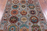 Turkmen Ersari Handmade Wool Rug - 4' 0" X 5' 11" - Golden Nile