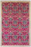 Ivory William Morris Handmade Wool Area Rug - 6' 2" X 9' 2" - Golden Nile