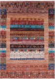 Persian Gabbeh Tribal Hand Knotted Wool Rug - 5' 8" X 7' 11" - Golden Nile