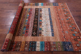 Persian Gabbeh Tribal Hand Knotted Wool Rug - 5' 8" X 7' 11" - Golden Nile