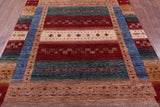 Tribal Persian Gabbeh Hand Knotted Wool Rug - 5' 8" X 8' 0" - Golden Nile