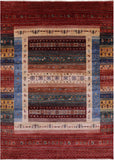 Tribal Persian Gabbeh Handmade Wool Rug - 5' 9" X 8' 0" - Golden Nile
