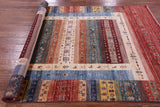 Tribal Persian Gabbeh Handmade Wool Rug - 5' 9" X 8' 0" - Golden Nile