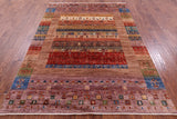 Persian Tribal Gabbeh Hand Knotted Wool Rug - 5' 9" X 7' 10" - Golden Nile