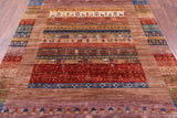 Persian Tribal Gabbeh Hand Knotted Wool Rug - 5' 9" X 7' 10" - Golden Nile