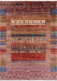 Persian Tribal Gabbeh Hand Knotted Wool Rug - 5' 9" X 7' 10" - Golden Nile