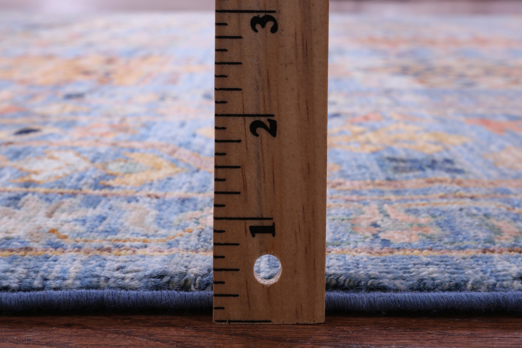 Blue Turkmen Ersari Handmade Wool Rug - 5' 9" X 7' 10" - Golden Nile