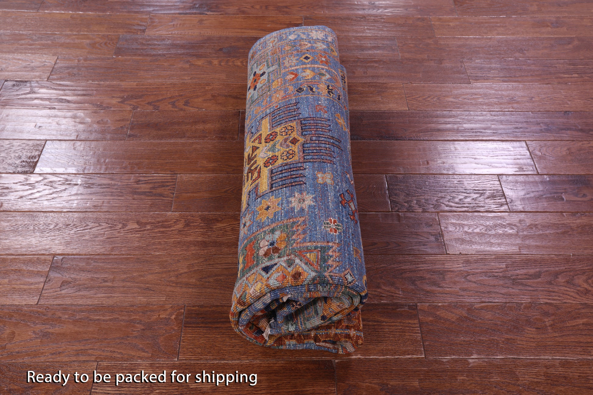 Blue Turkmen Ersari Handmade Wool Rug - 5' 9" X 7' 10" - Golden Nile