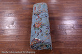 Blue Peshawar Hand Knotted Wool Rug - 6' 10" X 9' 9" - Golden Nile