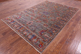Peshawar Hand Knotted Wool Rug - 6' 6" X 9' 5" - Golden Nile