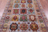 Grey Turkmen Ersari Hand Knotted Wool Rug - 5' 0" X 6' 8" - Golden Nile