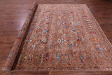 Brown Peshawar Hand Knotted Wool Rug - 9' 0" X 12' 0" - Golden Nile