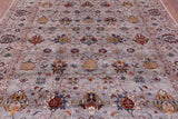 Grey Peshawar Hand Knotted Wool Rug - 8' 2" X 10' 0" - Golden Nile