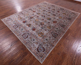 Grey Peshawar Hand Knotted Wool Rug - 8' 2" X 10' 0" - Golden Nile