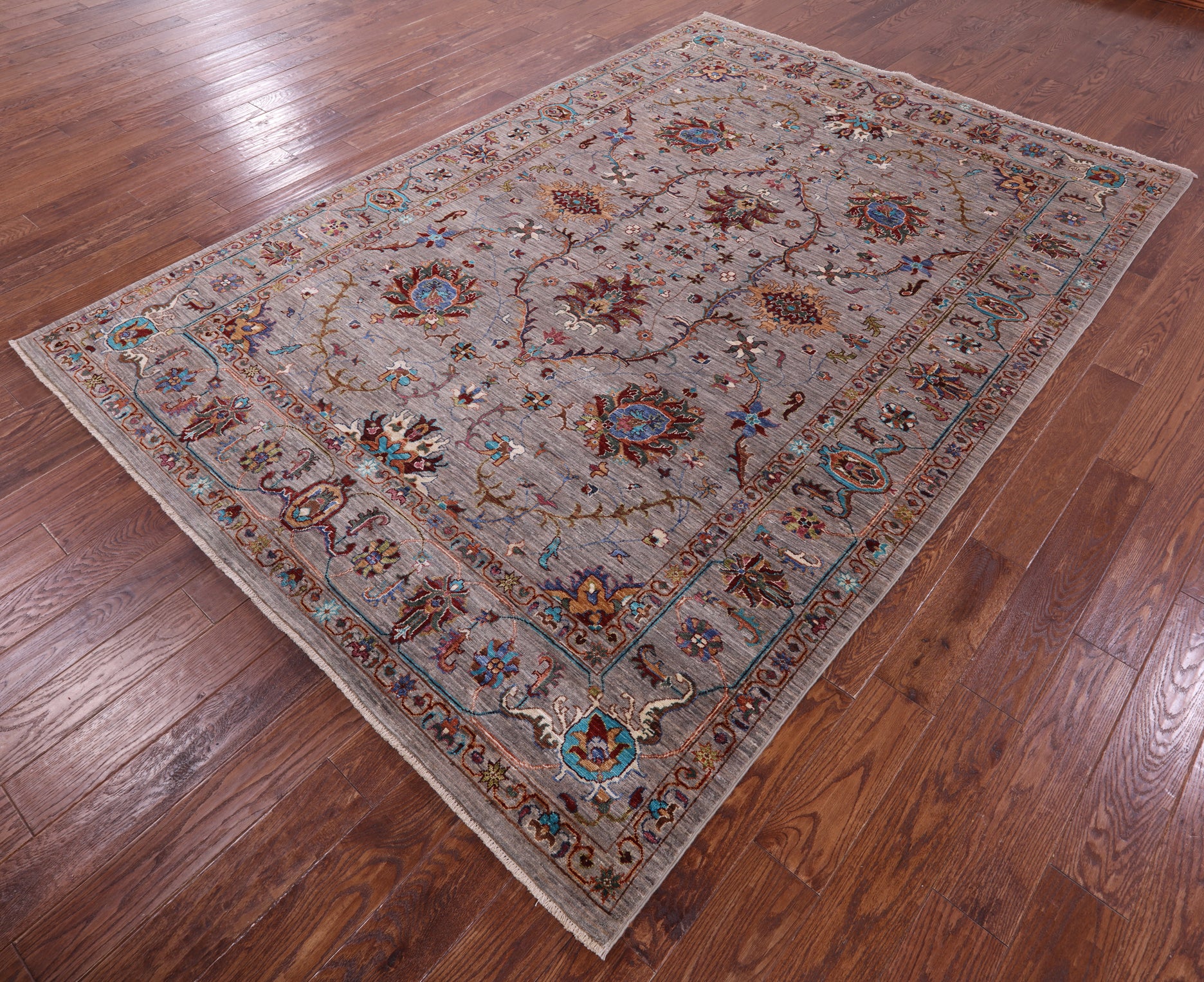 Peshawar Handmade Wool Rug - 6' 10" X 9' 11" - Golden Nile