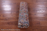 Grey Turkmen Ersari Hand Knotted Wool Rug - 5' 0" X 6' 9" - Golden Nile