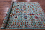 Blue Peshawar Hand Knotted Wool Rug - 5' 8" X 7' 10" - Golden Nile
