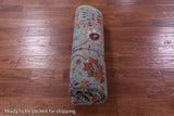 Blue Peshawar Hand Knotted Wool Rug - 5' 8" X 7' 10" - Golden Nile
