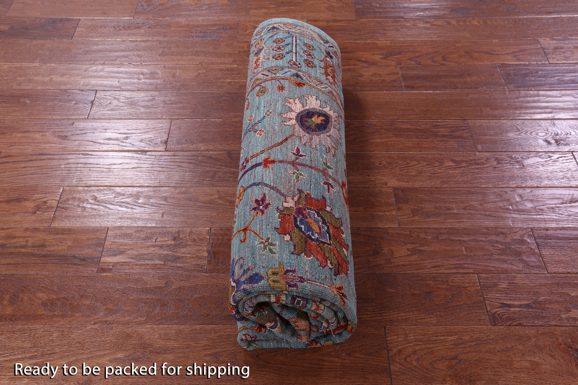 Blue Peshawar Hand Knotted Wool Rug - 5' 8" X 7' 10" - Golden Nile