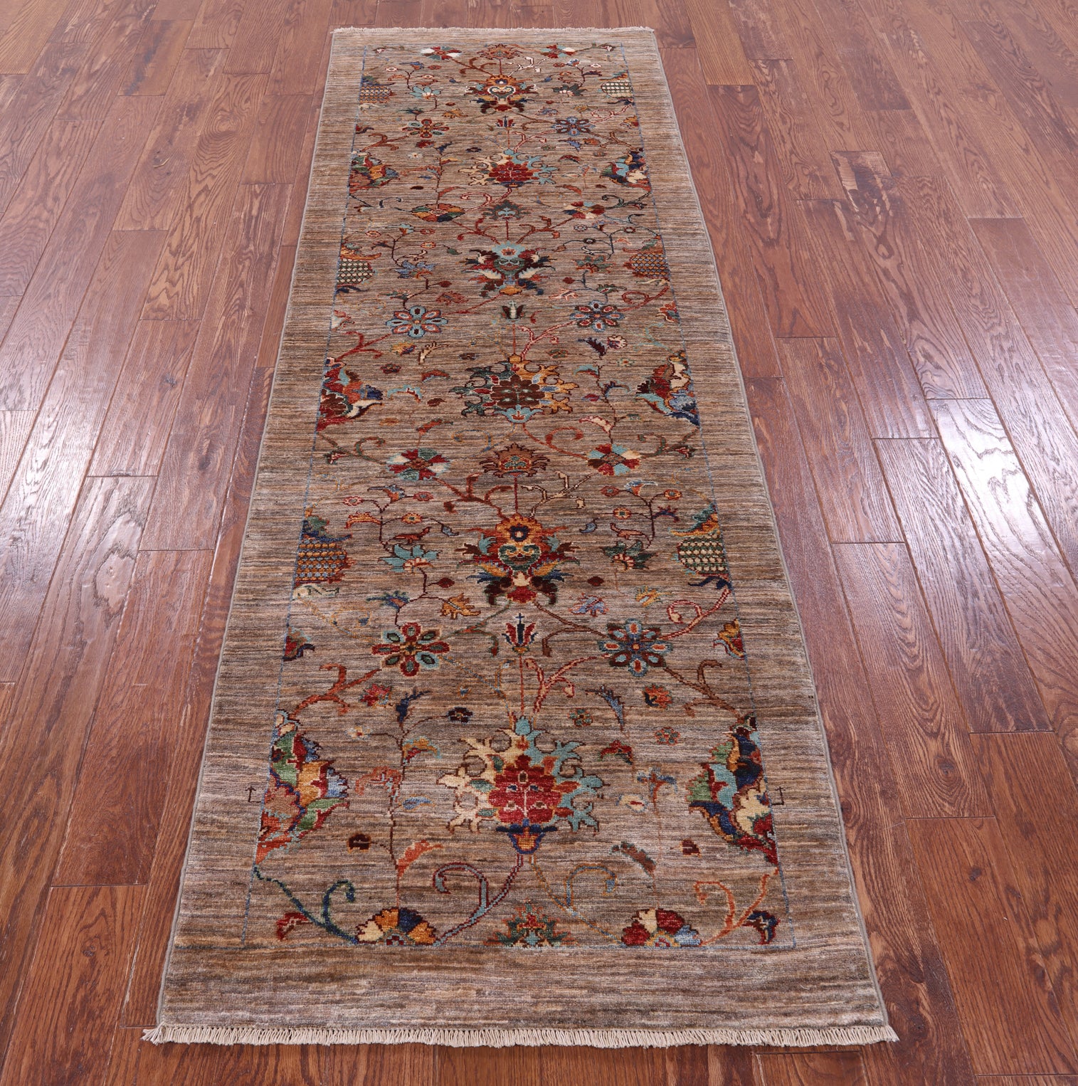 Peshawar Hand Knotted Wool Runner Rug - 2' 11" X 8' 6" - Golden Nile