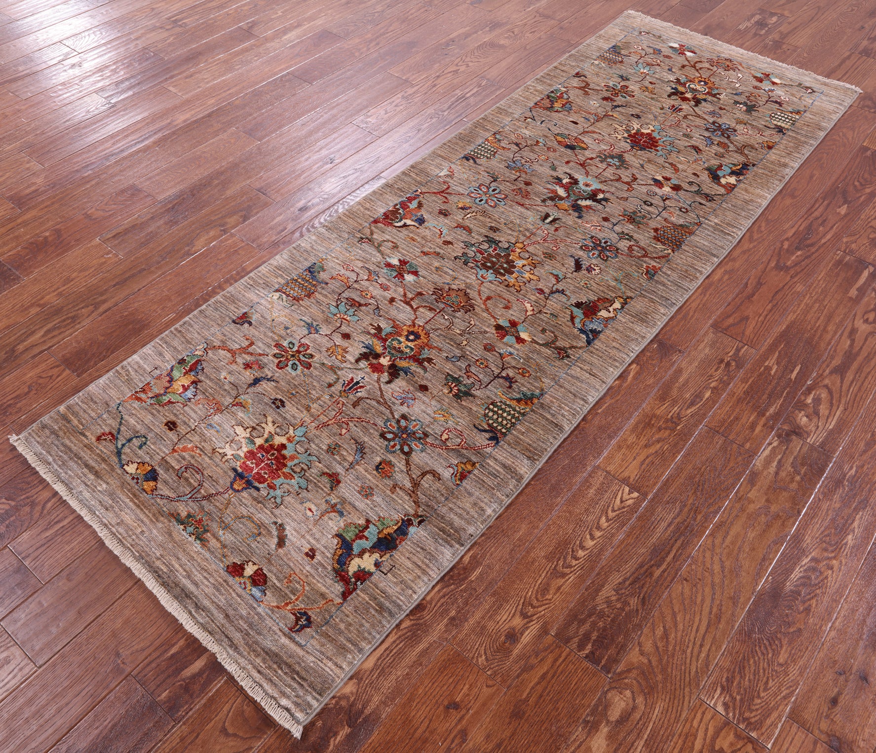 Peshawar Hand Knotted Wool Runner Rug - 2' 11" X 8' 6" - Golden Nile