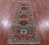 Turkmen Ersari Handmade Wool Runner Rug - 2' 9" X 9' 7" - Golden Nile