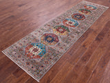 Turkmen Ersari Handmade Wool Runner Rug - 2' 9" X 9' 7" - Golden Nile