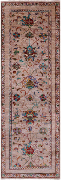 Peshawar Handmade Wool Runner Rug - 2' 9" X 8' 3" - Golden Nile