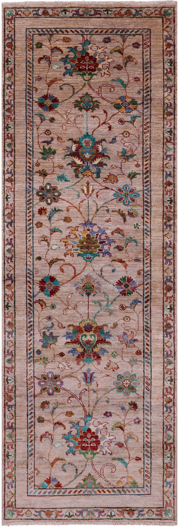 Peshawar Handmade Wool Runner Rug - 2' 9" X 8' 3" - Golden Nile