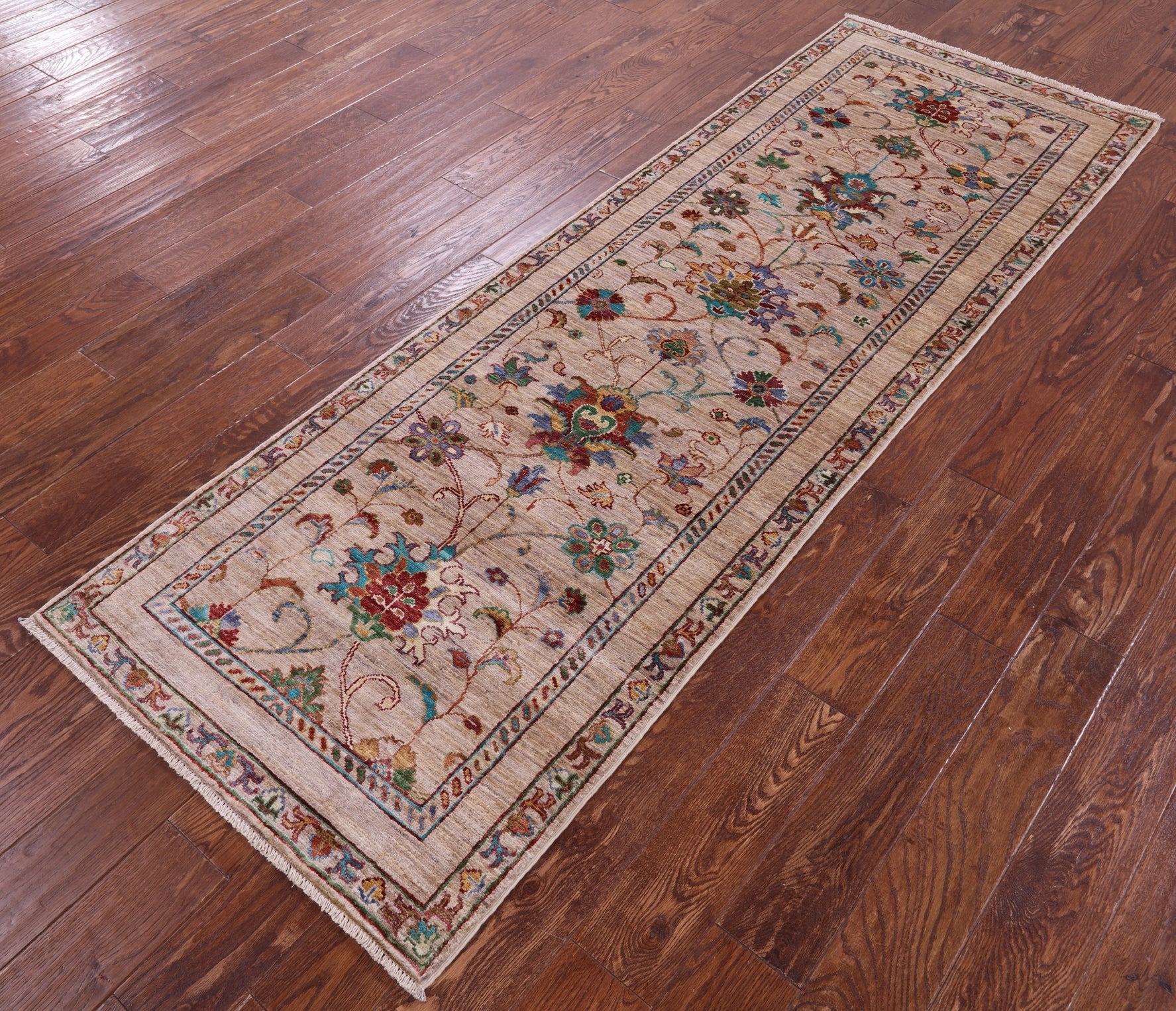 Peshawar Handmade Wool Runner Rug - 2' 9" X 8' 3" - Golden Nile