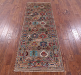 Turkmen Ersari Hand Knotted Wool Runner Rug - 2' 8" X 7' 6" - Golden Nile
