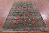 Peshawar Handmade Wool Rug - 5' 7" X 8' 5" - Golden Nile