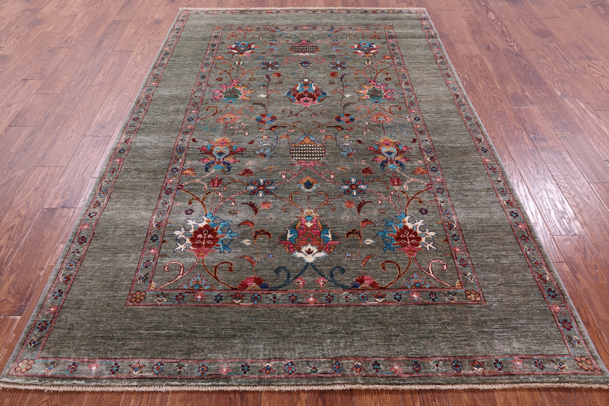 Peshawar Handmade Wool Rug - 5' 7" X 8' 5" - Golden Nile